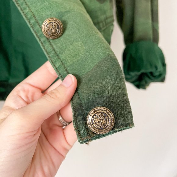 ❤️SOLD❤️Free People Slouchy Military Green Camo - Picture 10 of 12